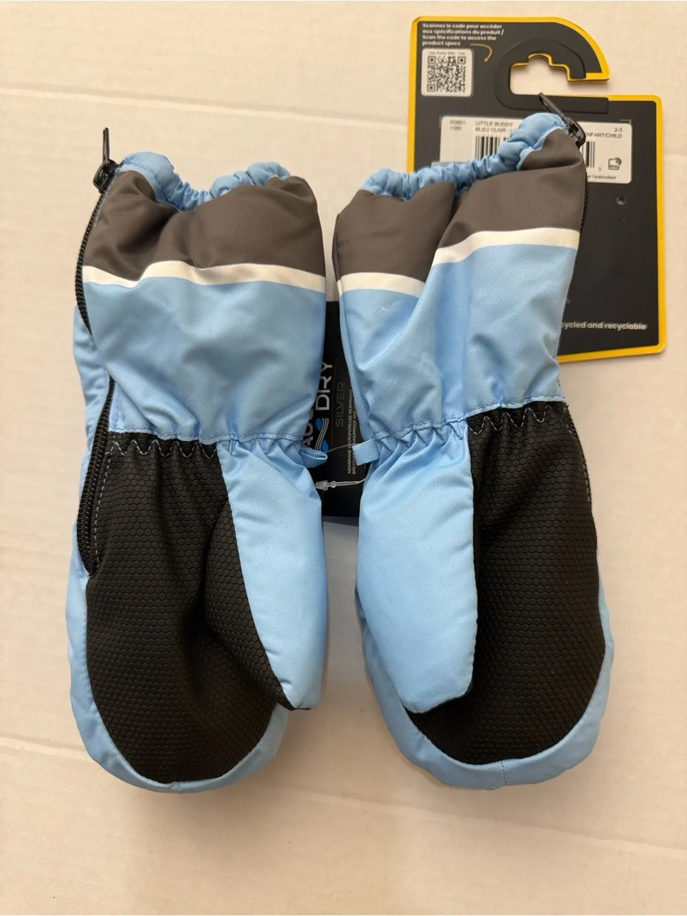 NWT Auclair Kids Mittens Gloves Size 2/3 – Blue Raccoon Winter Mitts